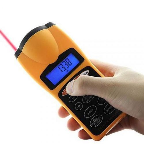 Ultrasonic infrared laser distance measuring lcd tool room range finder measurer for sale