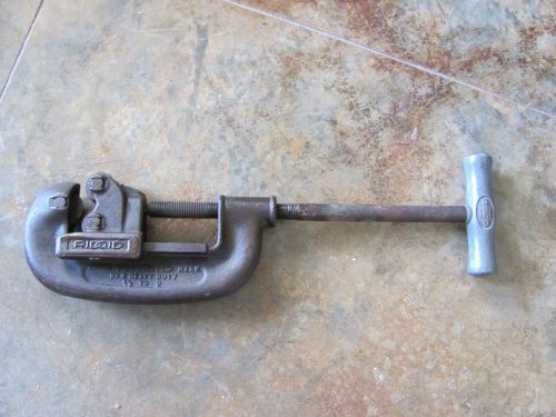 Rare ridgid tools no. 1 &amp; 2 heavy-duty pipe tubing cutter 1/8&#034; to 2&#034; od - u.s.a. for sale