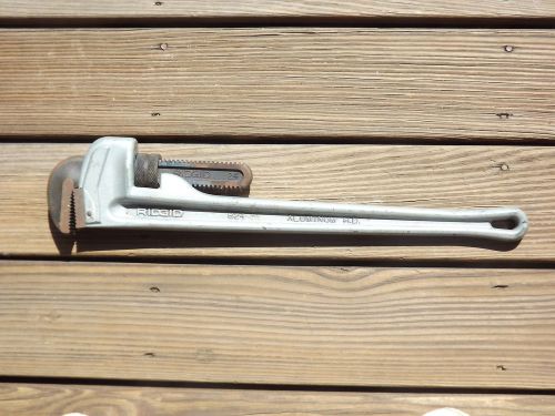 Ridge tool ridgid aluminum no. 824 24&#034;  - 600mm pipe wrench elyria, ohio - used for sale