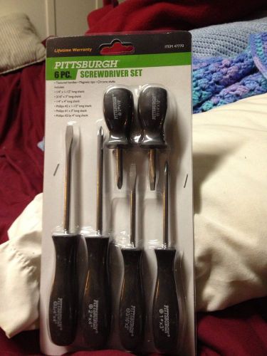 &#034;new&#034; pittsburg 6pc screwdriver set in the original packaging for sale