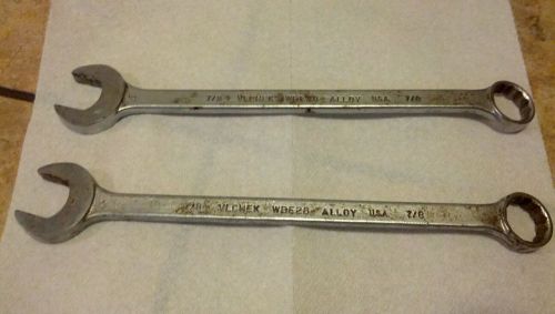 (1) 7/8&#034; vintage vlchek wbe 28 alloy usa combination wrench open &amp; box end for sale