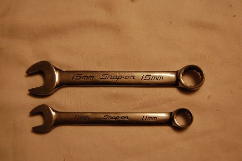 Snap-on Short Metric Wrenches 11mm &amp; 15mm