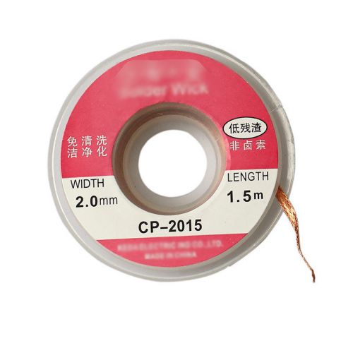 Fad 5 ft. 2.0mm HOT Utility Desoldering Braid Solder Remover Wick CP-2015  WBUS