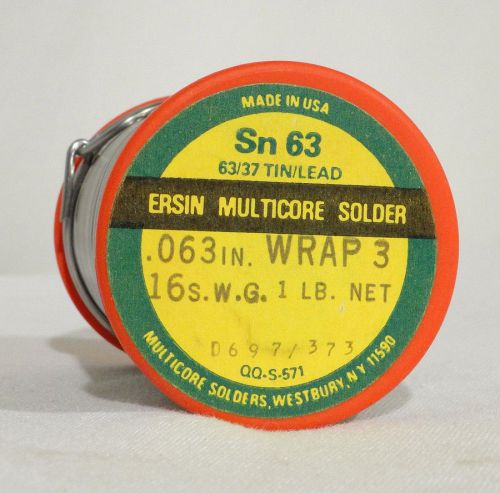 Ersin Multicore Solder Sn63 16s.w.g. - Lot of 5 rolls