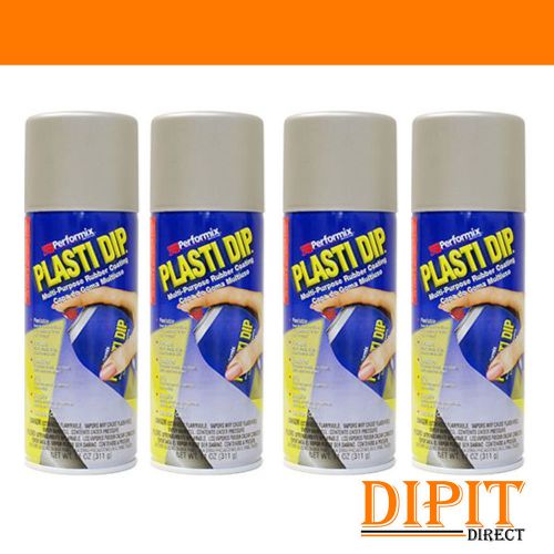 Performix Plasti Dip Aluminum 4 Pack Rubber Coating Spray 11oz Aerosol Cans