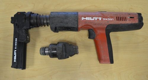 Hilti dx 351 powder actuated fastener w/mx32 magazine pre-owned free shipping for sale