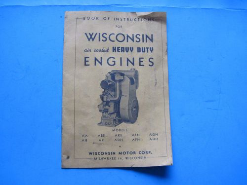 VintageWisconsin Heavy Duty Air Cooled Engines Original Instruction Manual