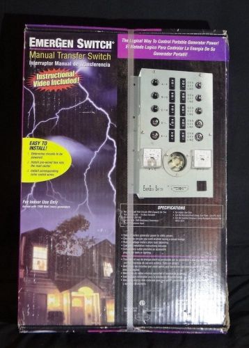 EmerGen 10-7500 Power Transfer Switch, Pwr Inlet Box,  &amp; flush cover New In Box
