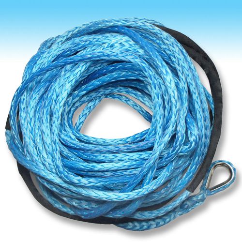 10mm x 50m BLUE DYNEEMA SK-75 SYNTHETIC WINCH ROPE CABLE UHMWPE 9500Kg. 4x4 ATV