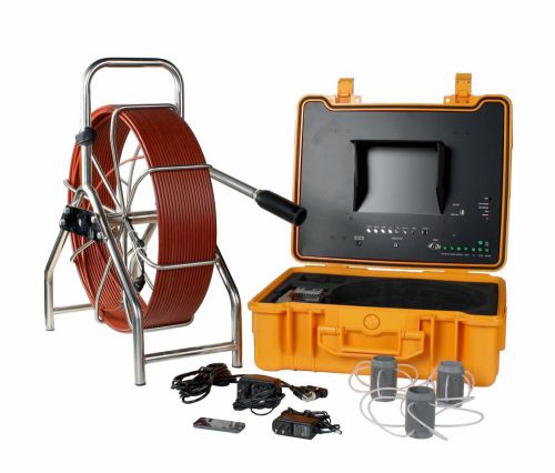 200 ft sewer pipe wall snake video camera system dvr w/ built in transmitter &amp; m for sale