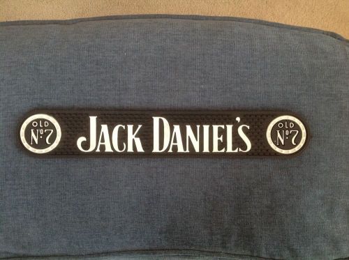 Jack Daniels Bar Runner Rubber Spill Mat Black About 20 1/2&#034;
