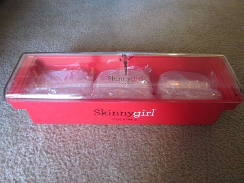 Skinny Girl 19&#034; huge barware condiment caddy retail bar swag NIB!