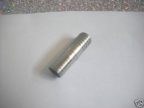 Stainless Fitting Splicer Connector 1/2 x 1/2 Barb, LANCER PART#
