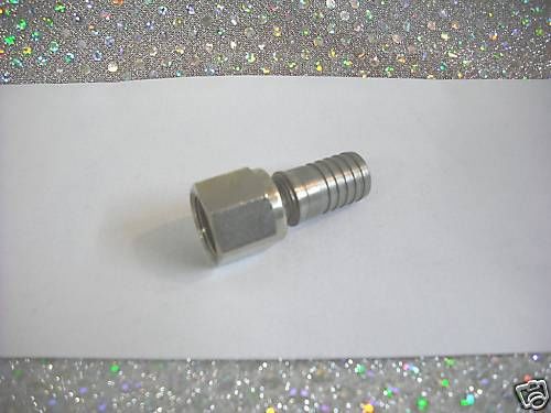 Stainless Flare to Barb Adapter 3/8&#034; FMF x 1/2&#034; Barb