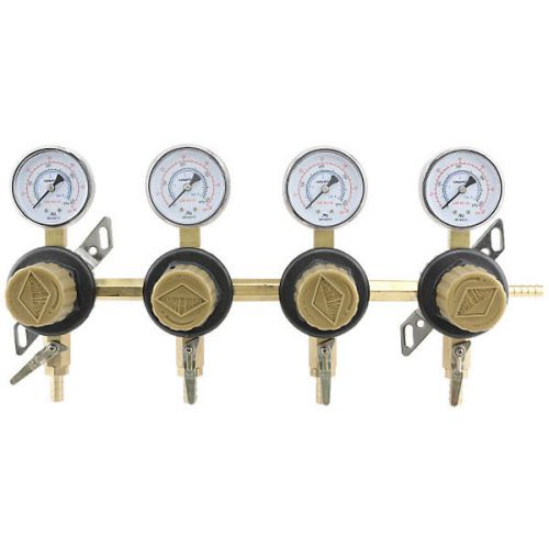 4-way secondary air regulator - polycarbonate bonnet - co2 to 4 draft beer kegs! for sale