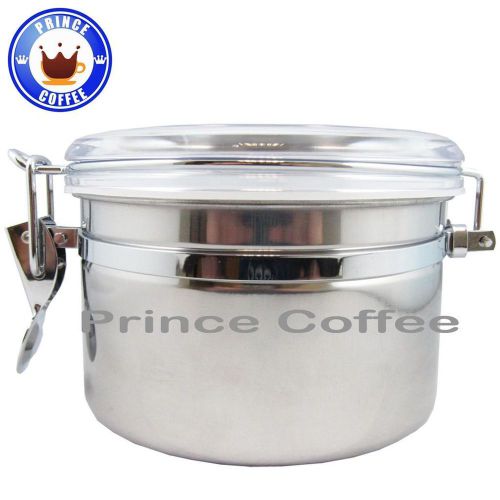 Coffee Airproof Storage Container Vault Stainless Steel Canister 12.5 X 7.5cm