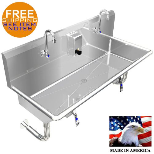 Multi user 2 person hand sink, 42&#034; hands free, lavatory for sale