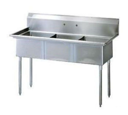 PATRIOT 3 COMPARTMENT S/S SINK W/NO DRAINBOARDS, NSF