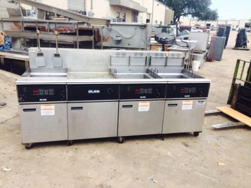 Giles eof-20 3-ph 30kw cleanert 3-bank fryer compartment digital electric for sale