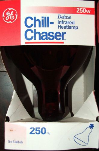 G E Chill Chaser 250w Deluxe Infrared Heatlamp R-40 Light Bulb #8067127 USA