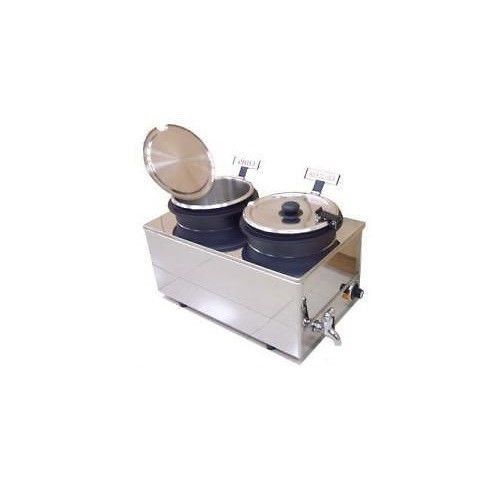 Dual food or soup stainless steel warmer - heater for sale