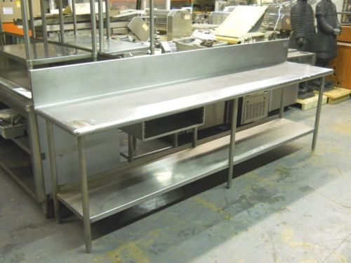 Table stainless steel 117 x 24 x 36&#034;h with 10&#034; splash for sale
