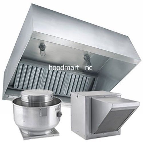 12&#039; 12ft 12 foot  makeup air  exhaust hood system w fire suppression ansul vent for sale