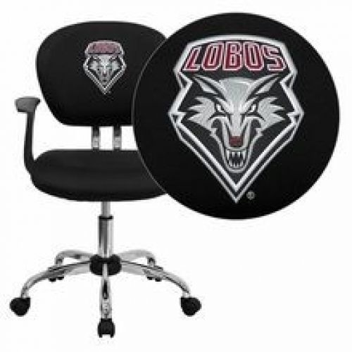 Flash Furniture H-2376-F-BK-ARMS-40019-EMB-GG New Mexico Lobos Embroidered Black