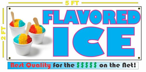 Full color flavored ice banner sign xl size snow cone snocone shaved ice sno for sale