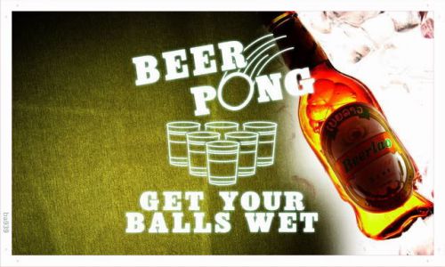 ba939 Beer Pong Get Your Balls Wet NEW Banner Shop Sign