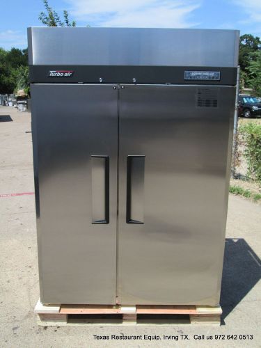 New Turbo Air 2 Door Stainless Steel Refrigerator and Freezer Combo on Casters
