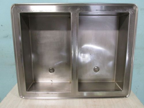 &#034;SET-N-SERVE&#034; H.D.COMMERCIAL S.S. 2 COMPARTMENTS DROP-IN INSERT HOT/STEAM WELLS