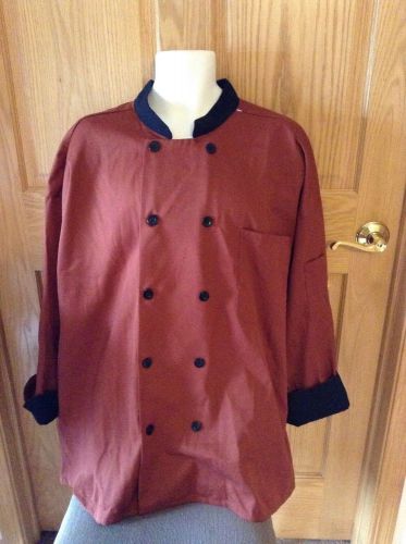 Uncommon Thread Rust Brown/ Black Chef Coat Size 3X