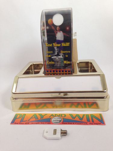 New tabletop &#034;shoot to thrill&#034; basketball skill quarter coin shoot vending game for sale