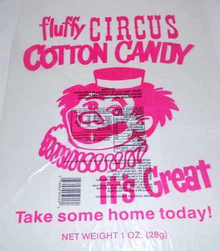10 Cotton Candy Bags-Circus Clown-Gold Metal-Treat for Birthday Parties - New
