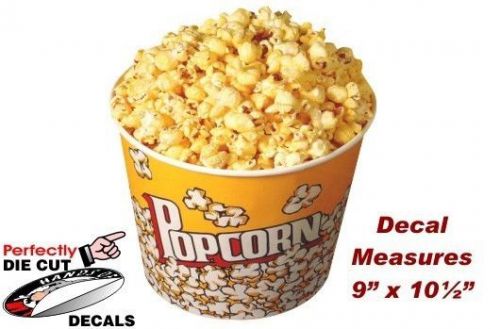 Popcorn tub decal for popcorn cart or concession trailer for sale