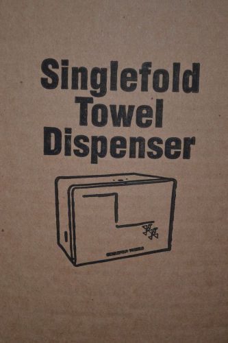 Singlefold Paper Towel Dispenser 56701, White Metal with Lock &amp; Key, NIB!!!