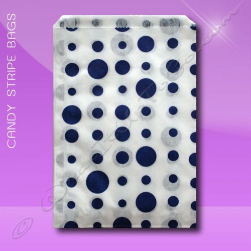 Candy Stripe Bags 7 x 9 –  Blue Dots