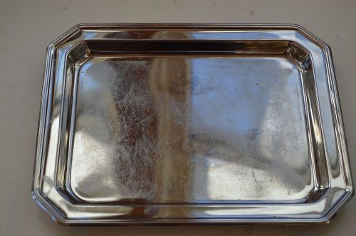 MORTON PARKER CHROME PLATED METAL CATERING SERVING TRAY SERVER FANCY CLASSY