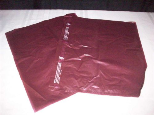 Qty 100 12 x15 Plastic Merchandise Bags Burdundy Retail Wholesale High Density