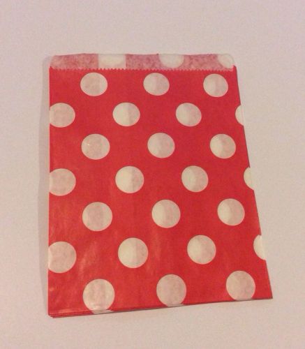 50 5x7 red polka dot merchandise/ treat/candy/gift bag