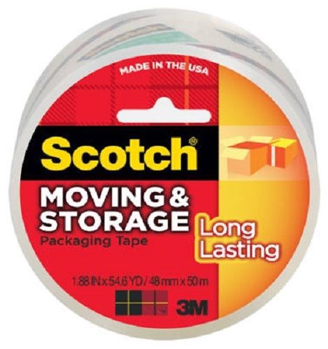 3M 4 Pack, Scotch, 1.88 x 54.6 YD, Clear Storage Tape