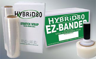 18&#034; x 1500&#039; hybrid80 pallet / stretch film [ 4 rolls ] for sale