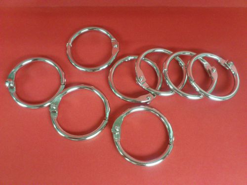 1&#034; book binder metal rings (key ring) 8 pcs for sale