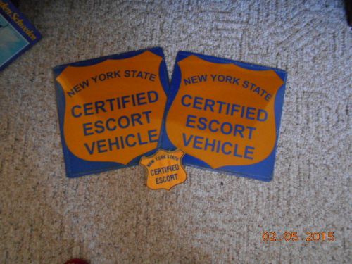 New York State Certified Escort Vehicle Magnetic Sign - Pair of 2