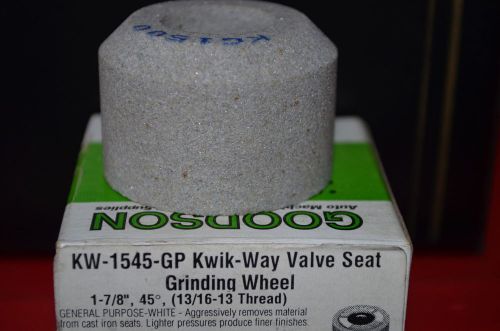 NEW GOODSON / KWIK-WAY VALVE SEAT STONE KW-1545-GP 1-7/8&#034; 45 DEGREE  13/16-13