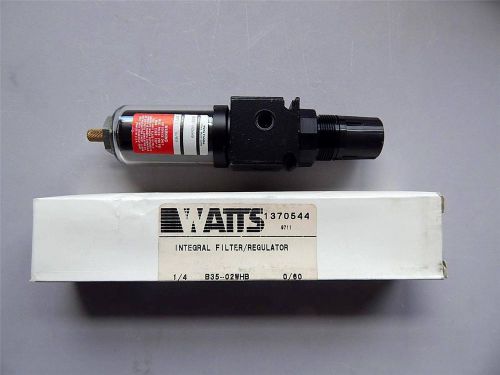 Watts fluidair  b35-02whb  qube filter/regulator, ports 1/4&#034;, 0-60 psig lot of 2 for sale