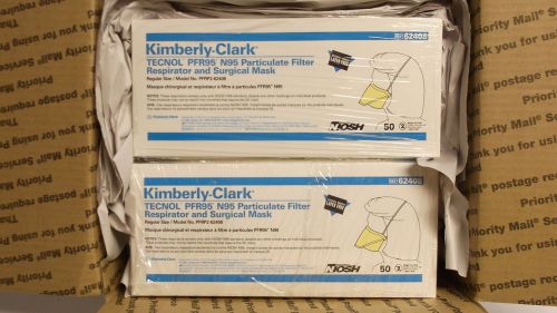 100 Yellow Kimberly-Clark TECNOL PFR95 N95 Filter Respirator Dust Surgical Masks