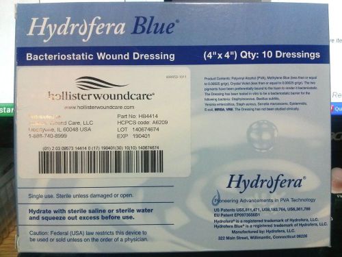 4&#034;x4&#034; Hydrofera Blue Bacteriostatic Wound Dressing, New, Sealed, Exp 04/19