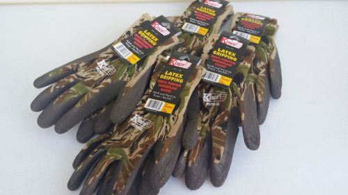 *BRAND NEW 5 PAIR XL KINCO LATEX GRIPPING CAMO MULTI-PURPOSE GLOVES STYLE# 1798*